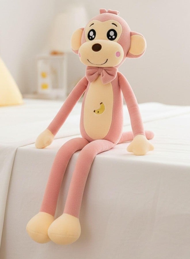 Tickles Monkey Soft Stuffed Plush Animal Toy for Kids Boys & Girls Birthday Gifts (Color: Pink Size: 35 cm) - Image 2