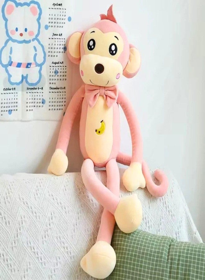 Tickles Monkey Soft Stuffed Plush Animal Toy for Kids Boys & Girls Birthday Gifts (Color: Pink Size: 35 cm) - Image 1