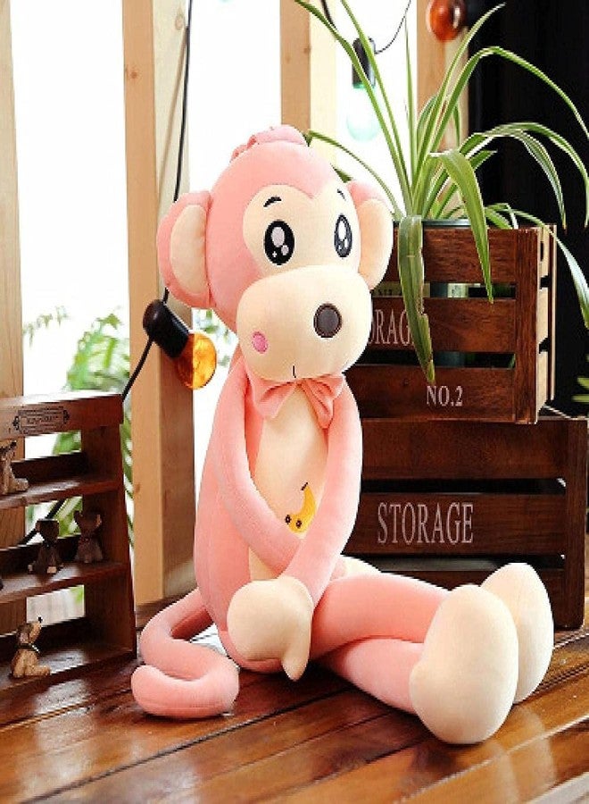 Tickles Monkey Soft Stuffed Plush Animal Toy for Kids Boys & Girls Birthday Gifts (Color: Pink Size: 35 cm) - Image 5