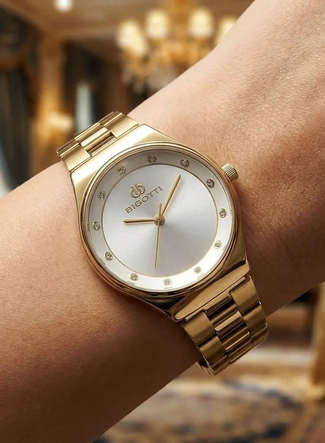 BIGOTTI Bigotti - Raffinato Women Watch | Stainless Steel Band |Brass Case | Analog | Round Dial | Mineral Glass | Japanese Quartz | Water Resistant 30 Meters