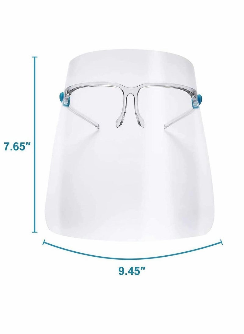 Reusable Silicone Safety Face Mask, Anti Air Dust Glasses Style Visor, 6 Pcs Transparent Fog Layer Unisex Mouth Cover Fashion Protective for Daily Use - Image 2