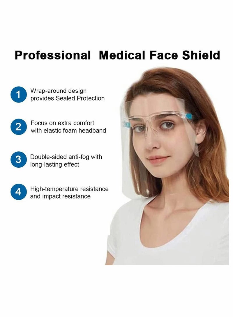 Reusable Silicone Safety Face Mask, Anti Air Dust Glasses Style Visor, 6 Pcs Transparent Fog Layer Unisex Mouth Cover Fashion Protective for Daily Use - Image 5