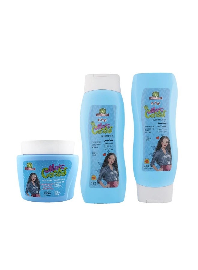 Complete care for curly hair - the triple-strength magic solution to say goodbye to dryness, breakage, and frizz