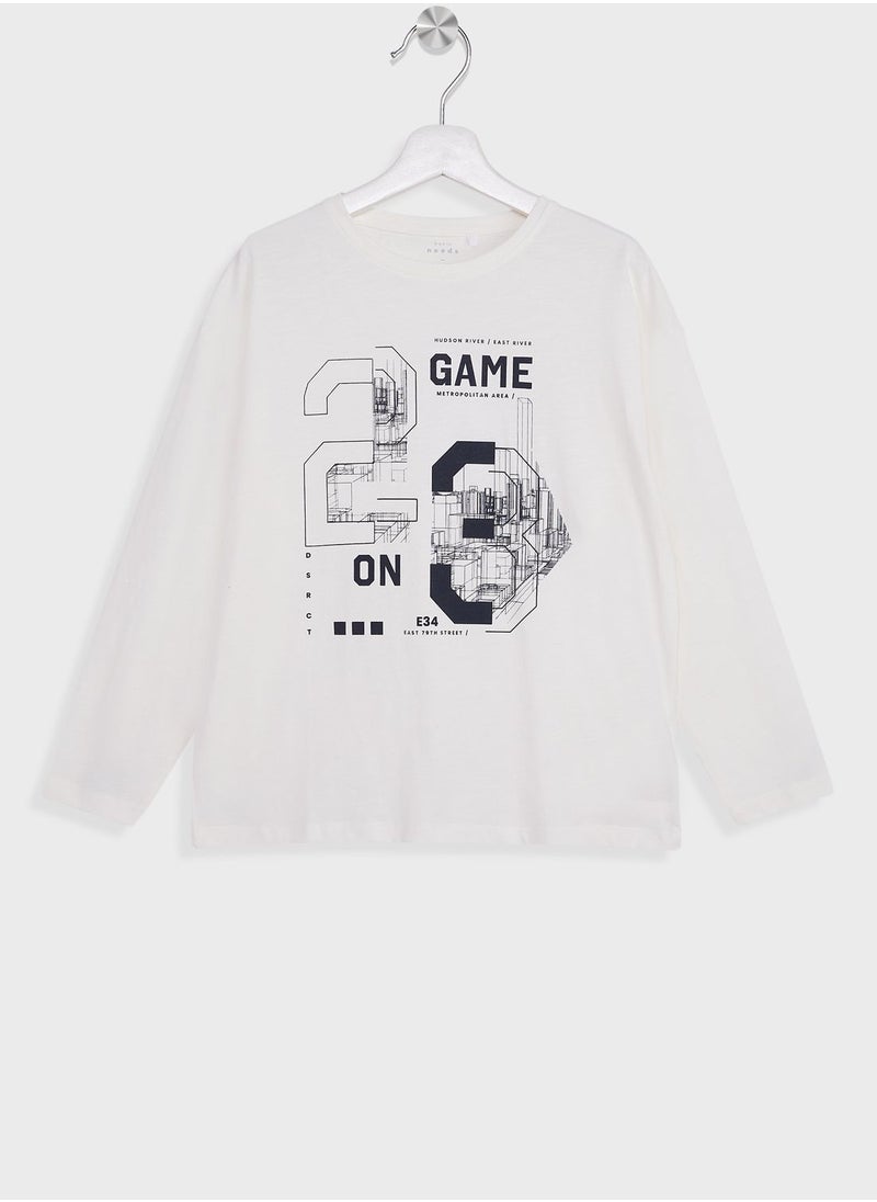 NAME IT - Kids Slogan Graphic T-Shirt - Image 1