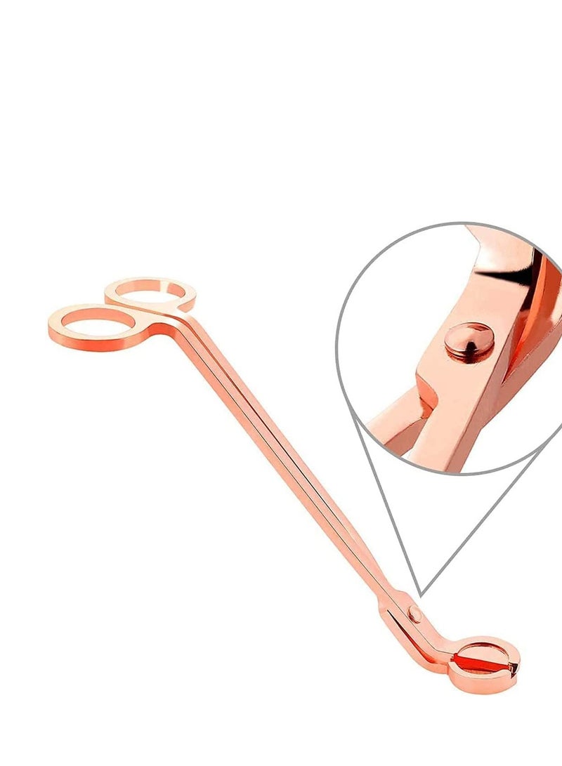 Candle Wick Trimmer Cutter, Stainless Steel, Polished Steel Clipper 7 Inch Oil Lamp Accessories Trimmer, Scissors Cutter Rose Gold - Image 4