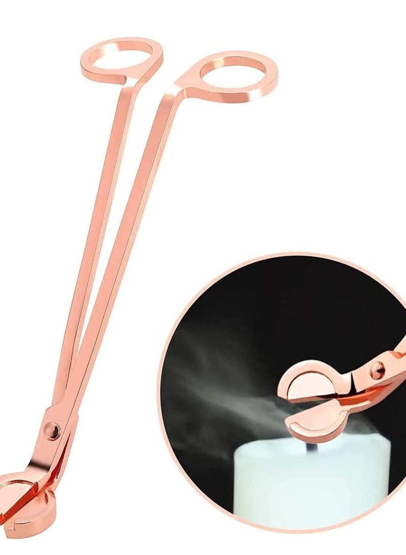 Candle Wick Trimmer Cutter, Stainless Steel, Polished Steel Clipper 7 Inch Oil Lamp Accessories Trimmer, Scissors Cutter Rose Gold - Image 3