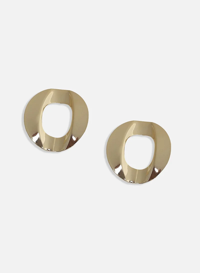 SOHI Minimal Twisted Circular Artificial Drop Earring Jewellery