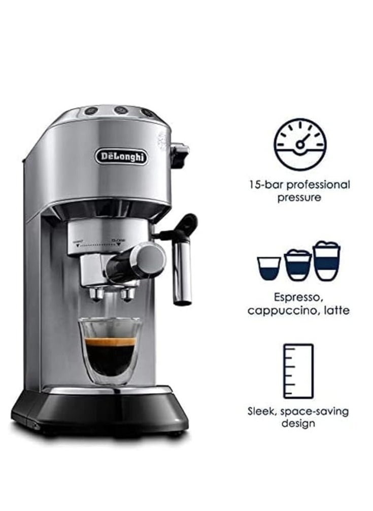 De'Longhi - DeLonghi Dedica Style Pump Espresso Coffee Machine | Espresso, Cappuccino, Latte & More Recipe Options| Coffee Maker Machine for Home - Image 1