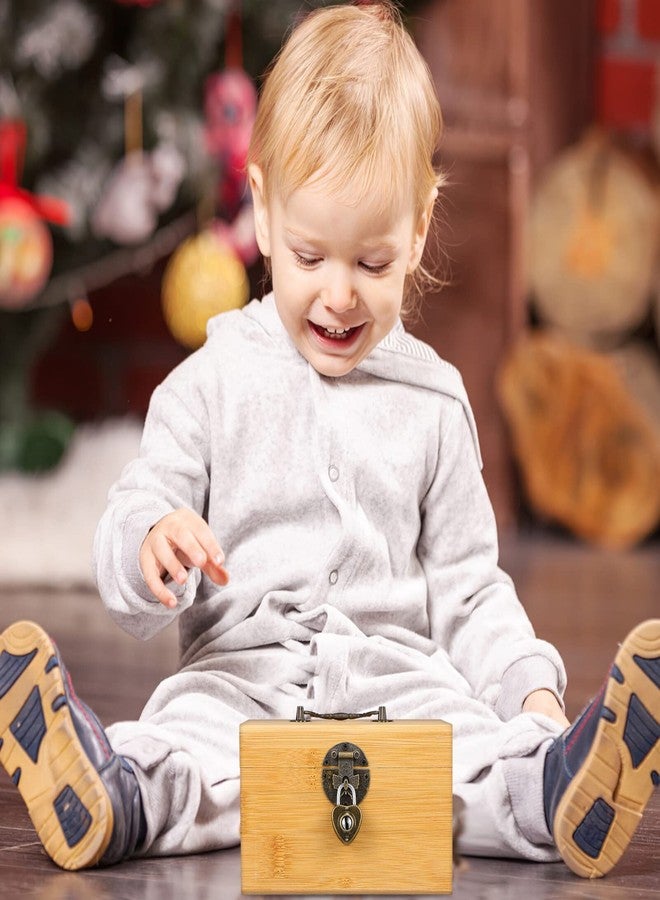 جارنيك صندوق تخزين الكنز العتيق من جارنيك، حامل صندوق التوفير مع قفل، صندوق الكنز العتيق المزخرف، منظم حصالة الخنزير الخشبية، حافظة التوفير مع قفل للمنزل - Image 5