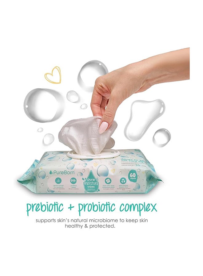 PureBorn Pure Moisture Water wipes with Prebiotic And Probiotic Complex - Image 4