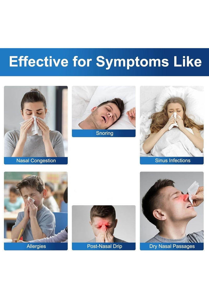 waterpulse Nasal Wash Salt Nasal Rinse Mix Allergic Rhinitis Relief Nose Cavity Protector Irrigation Adults Children Nose Cleaner  - Image 3