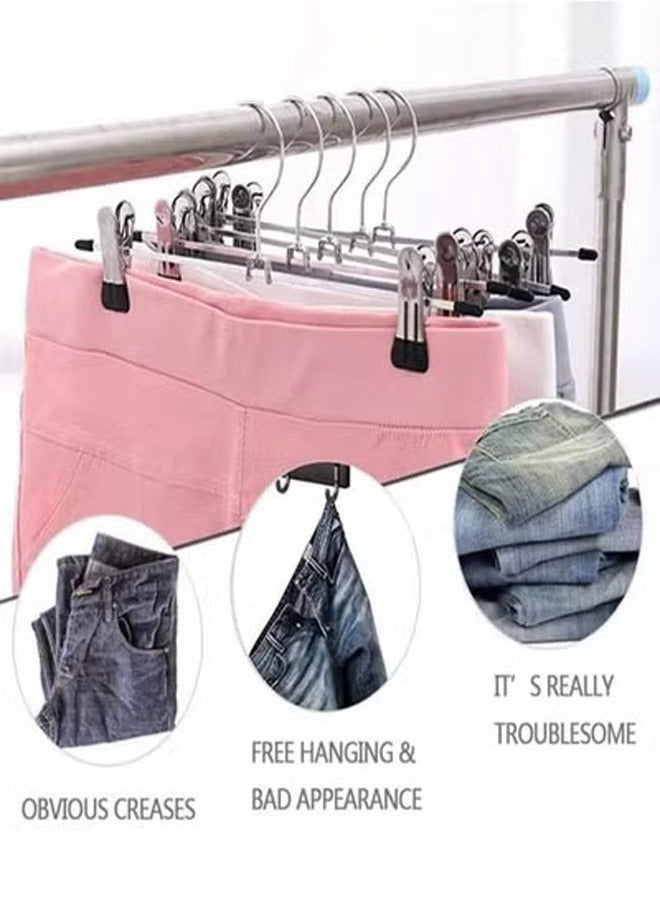 KLNAMAEAAN 20-Pieces Strong Clothes Hanger Drying Rack For Trouser Skirt Pants Non-Slip Stainless Steel - Image 2