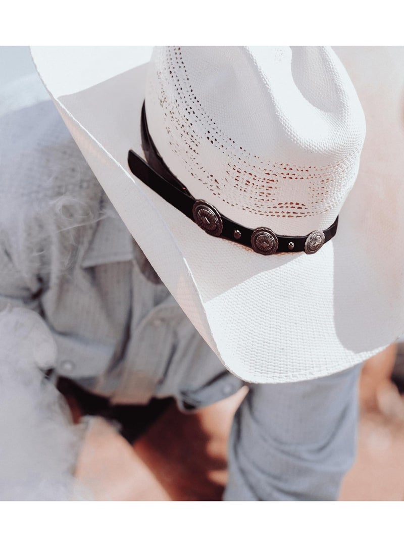 SYOSI أشرطة قبعات للرجال والنساء من رعاة البقر والإكسسوارات الغربية جلدية قابلة للتعديل حزام ناعم من PU بأسلوب حزام بديل لفيedora القش - Image 4