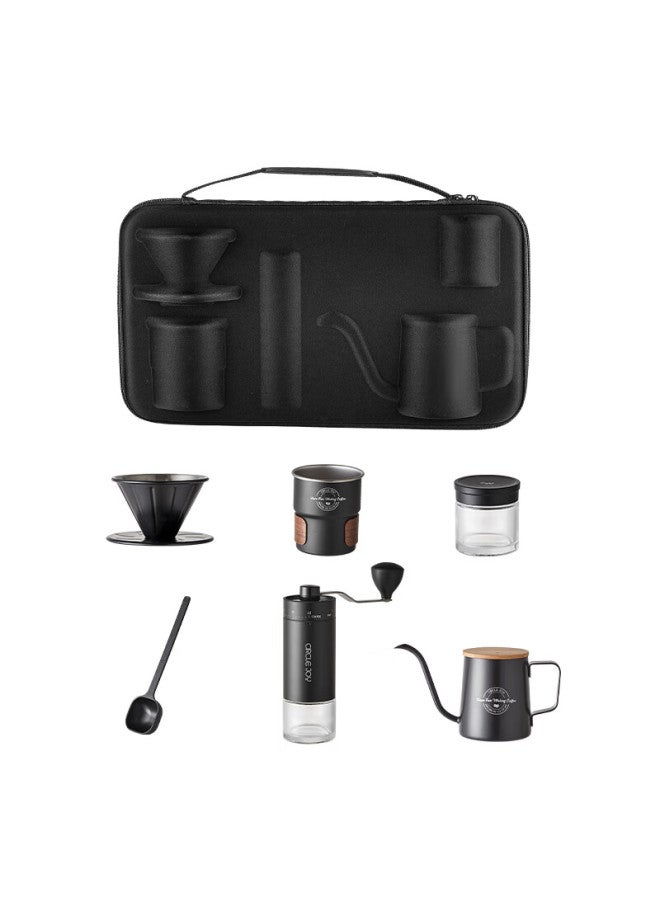 CircleJoy Circle Joy Pour-over Coffee Maker Set With Hand-cranked Coffee Grinder, Outdoor Camping Portable Coffee Machine With Storage - Image 2
