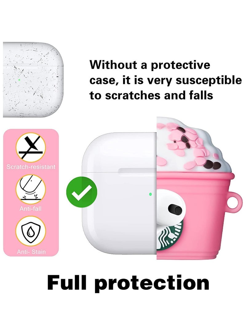 Case Soft Silicone Shockproof Cover for Apple Airpods Pro 2 New 3D Cute Cartoon Creative Fun Case Skin with Keychain Design - Image 4