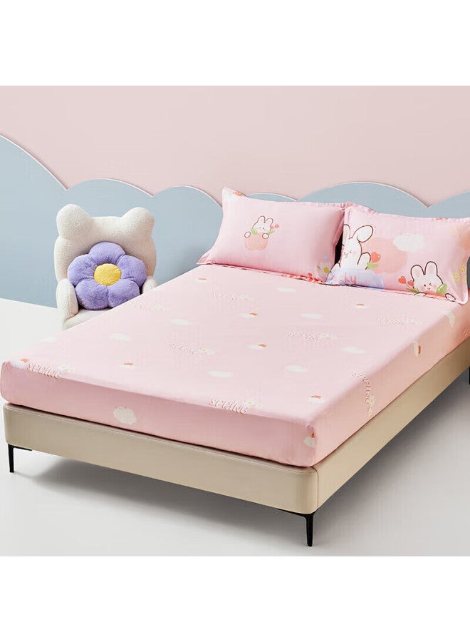 Luolaikids 100% Cotton Fitted Sheet For Girls, Year Of The Rabbit Limited Edition - Image 1