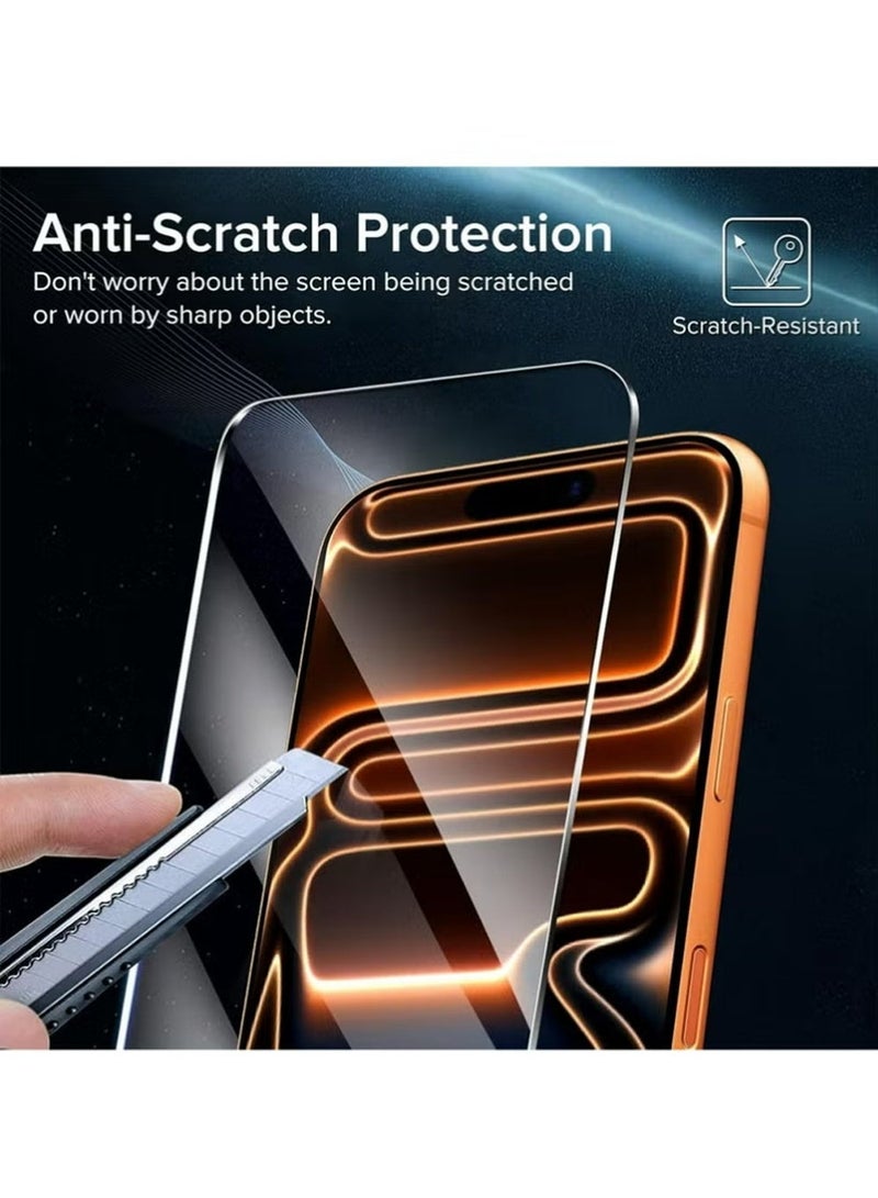 بولوز لـ iPhone 17 Pro 2025 الحالة متوافقة مع Magsafe مع حامي الشاشة 2 جهاز كمبيوتر شخصي 2 جهاز كمبيوتر شخصي حامي العدسة,ضئيل مقاوم للصدمات,مكافحة الأصفر,غطاء iPhone 17 Pro [حماية الدرجة العسكرية] واضح - Image 4