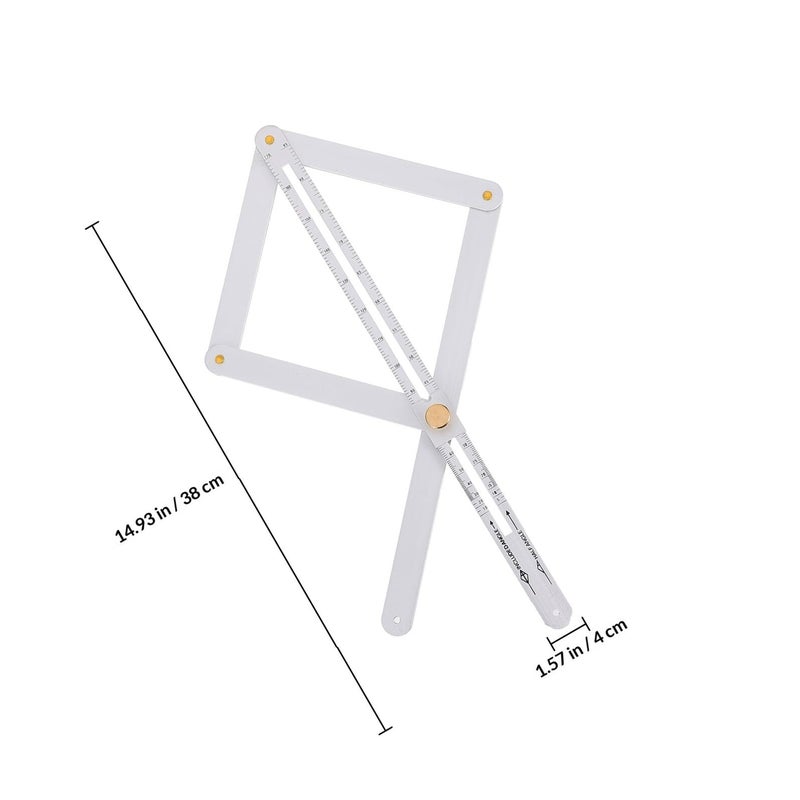 Kisangel Stainless Steel Protractor Angle Finder Gauge for Woodworking and Home Improvement - Image 3