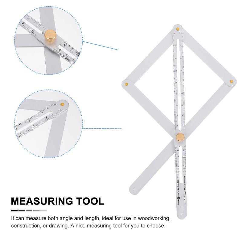 Kisangel Stainless Steel Protractor Angle Finder Gauge for Woodworking and Home Improvement - Image 4