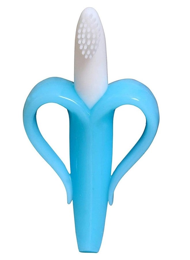 AEREX Banana Fruit Shape Baby Teether | Soft Silicone BPA Free Natural Organic Nipple Teether for Newborn Infant, Babies | Teething Toys for Babies | Silicone Soothing Teether (Blue) - Image 4