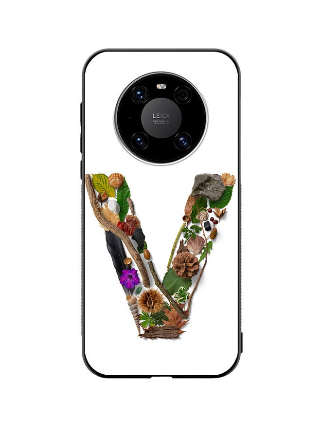 VR CREATIVE Protective Case Cover For Huawei Mate 40 Alphabet V Design Multicolour - Image 1