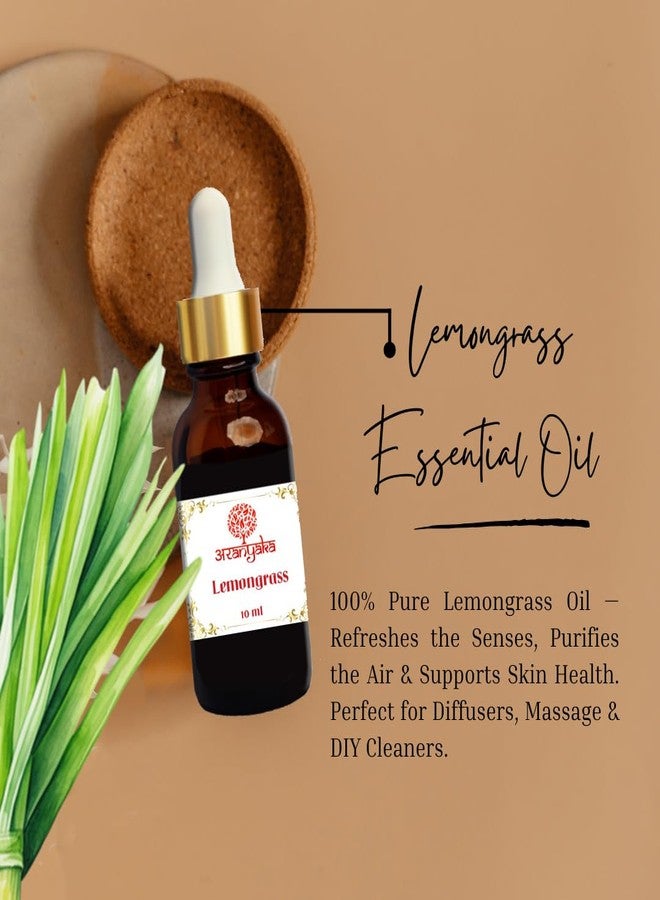 Aranyaka Pure Lemongrass Essential Oil, 10 ml, Natural and Preservative Free - Image 3