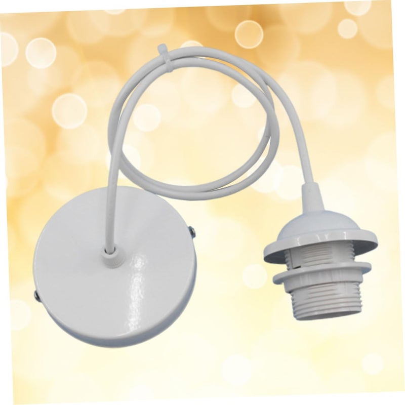 White LED Lamp Holder with Cord for Screw Type Bulbs Easy Installation - Image 5