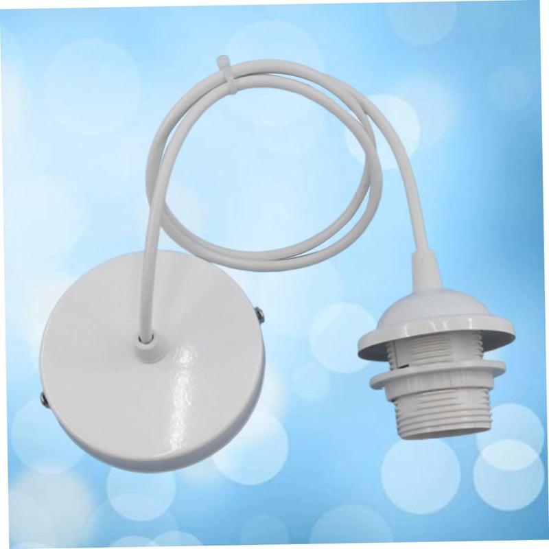 White LED Lamp Holder with Cord for Screw Type Bulbs Easy Installation - Image 4
