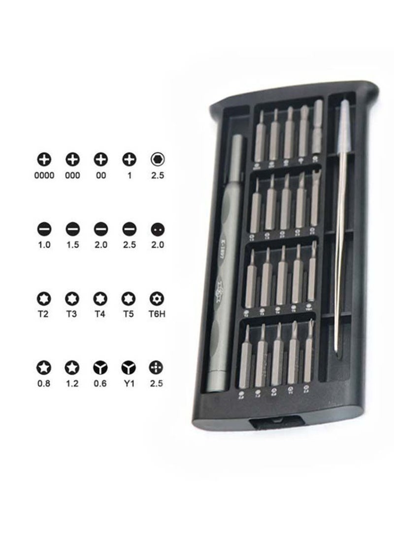 general 22 in 1 Screwdriver Set Steel Precision Bits Manual Repair Tool Anti-Slip Handle Storage Case for Phone Glasses Small Appliance - Image 2