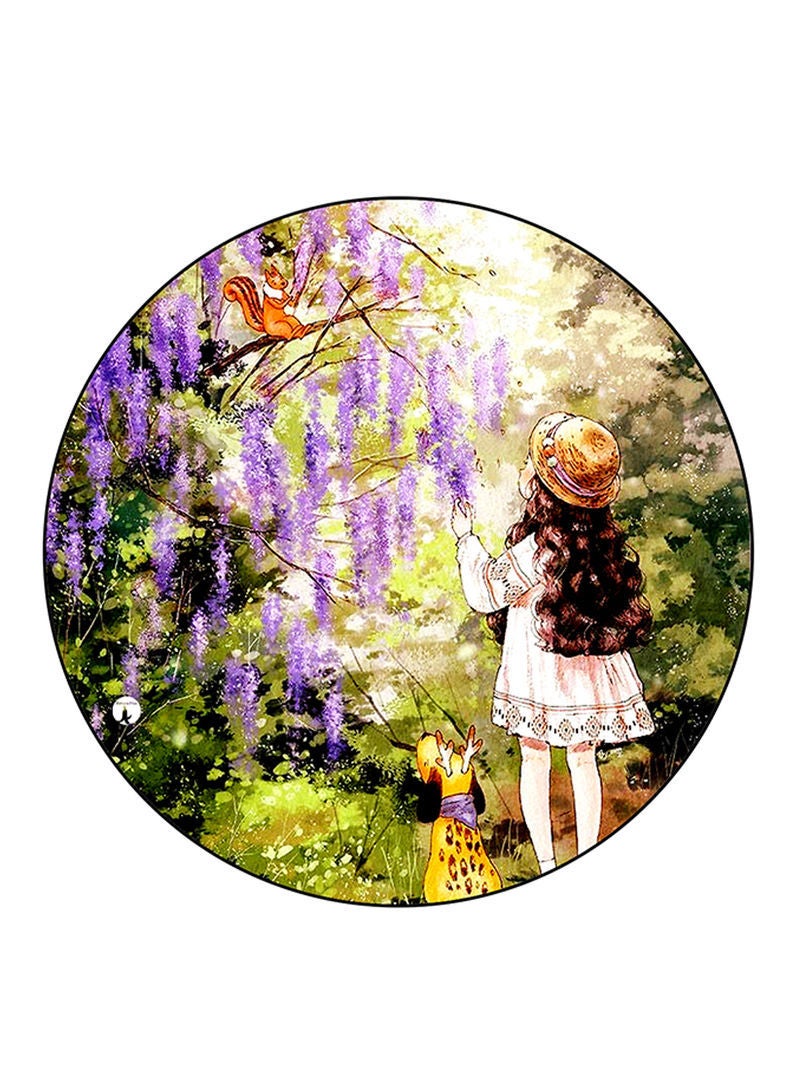 RKN Girl Printed Large Round Pin Badge Multicolour - Image 2
