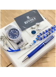 Rivoly Men's stainless steel set consisting of a watch, a rosary, a pen and cufflinks  - Image 1