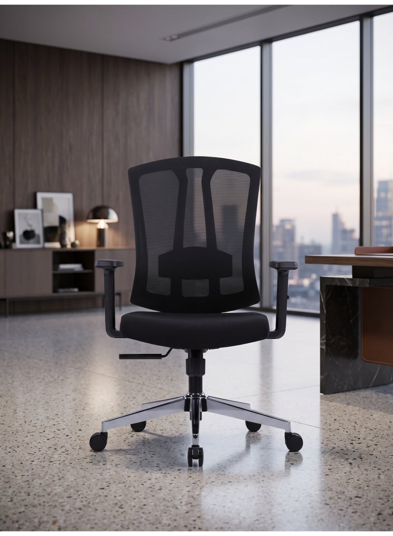 Ergonomic Office Chair with Adjustable Lumbar Support & Adjustable Armrests - Ergonomic Desk Chair for Home & Office - Image 2