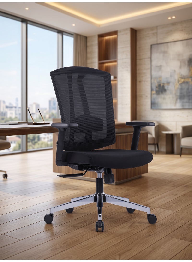 Ergonomic Office Chair with Adjustable Lumbar Support & Adjustable Armrests - Ergonomic Desk Chair for Home & Office - Image 4