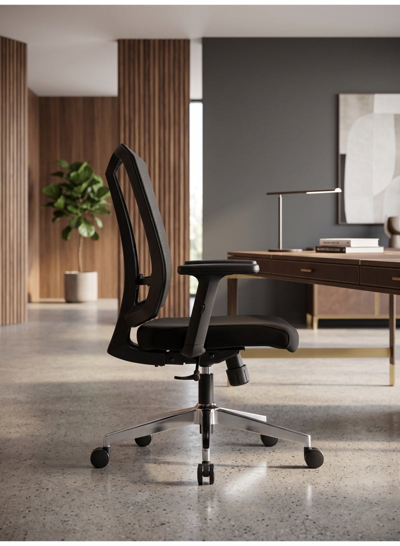 Ergonomic Office Chair with Adjustable Lumbar Support & Adjustable Armrests - Ergonomic Desk Chair for Home & Office - Image 5