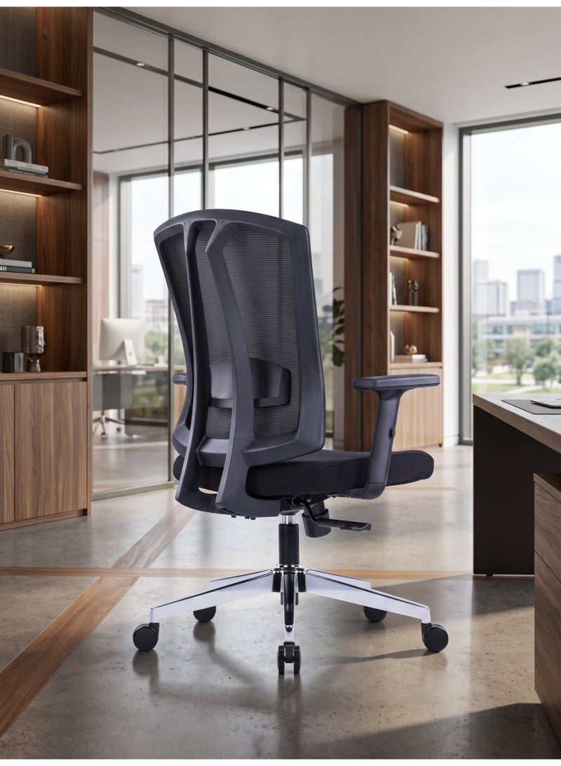 Ergonomic Office Chair with Adjustable Lumbar Support & Adjustable Armrests - Ergonomic Desk Chair for Home & Office - Image 3