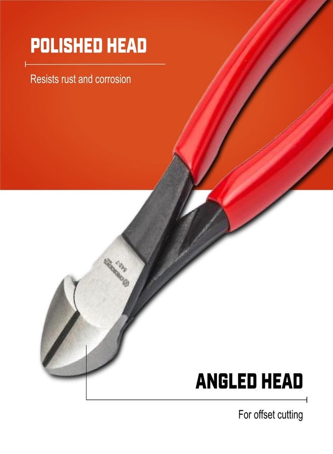 كريسنت كماشة Crescent 5427CVN عالية التحمل لقطع المفاصل الصلبة قطريًا مقاس 7 بوصات، بمقبض مبطن، - Image 3