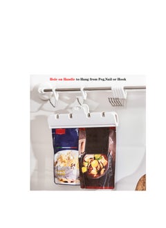 Excefore 4 Pack Large Bag Clips with Magnet, Large Bag Clips for Food Storage, Food Clips with Air Tight Seal Grip, Suitable for Bread Bags, Snack Bags and Food Bags (White, Transparent)  - Image 5