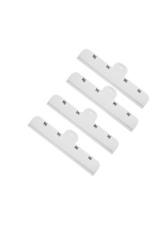 Excefore 4 Pack Large Bag Clips with Magnet, Large Bag Clips for Food Storage, Food Clips with Air Tight Seal Grip, Suitable for Bread Bags, Snack Bags and Food Bags (White, Transparent)  - Image 1