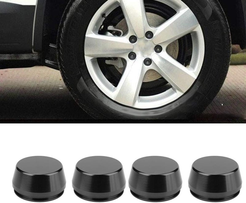 klarako Hub Cap 4pcs 56mm/2.2in Universal Wheel Rim Center Cap Hub Cover Aluminum Alloy Modified Part (black) - Image 5