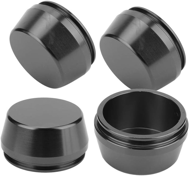 klarako Hub Cap 4pcs 56mm/2.2in Universal Wheel Rim Center Cap Hub Cover Aluminum Alloy Modified Part (black) - Image 2