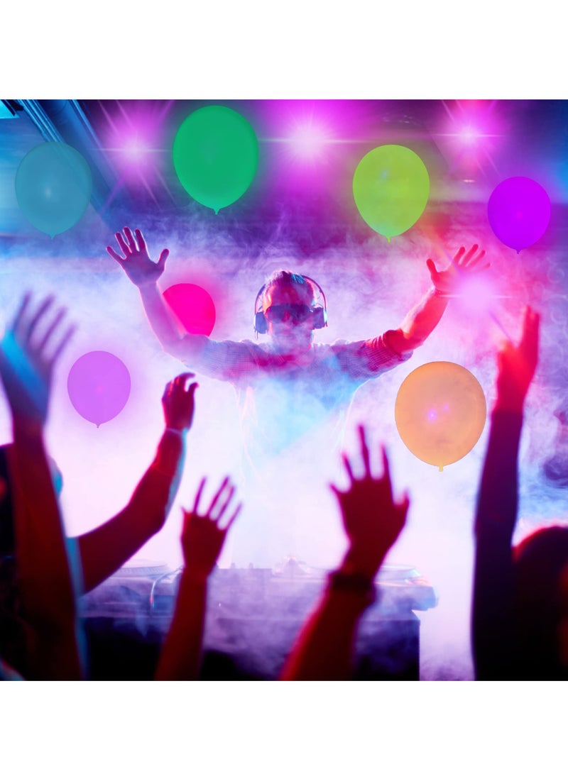 SOLARAE 300 Pcs UV Neon Balloons - Glow in the Dark Party Balloons for Birthdays, Weddings, and Blacklight Parties - Image 5