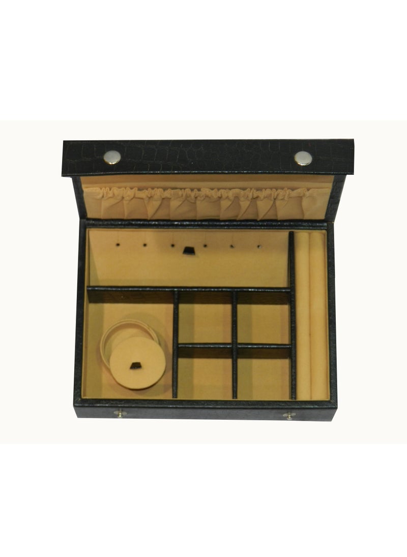 LAVERI LEATHER - Laveri Jewellery Box Ring Necklace Earring Bracelet Storage Box Leather Multifunction Jewelry Organizer Box - Image 1