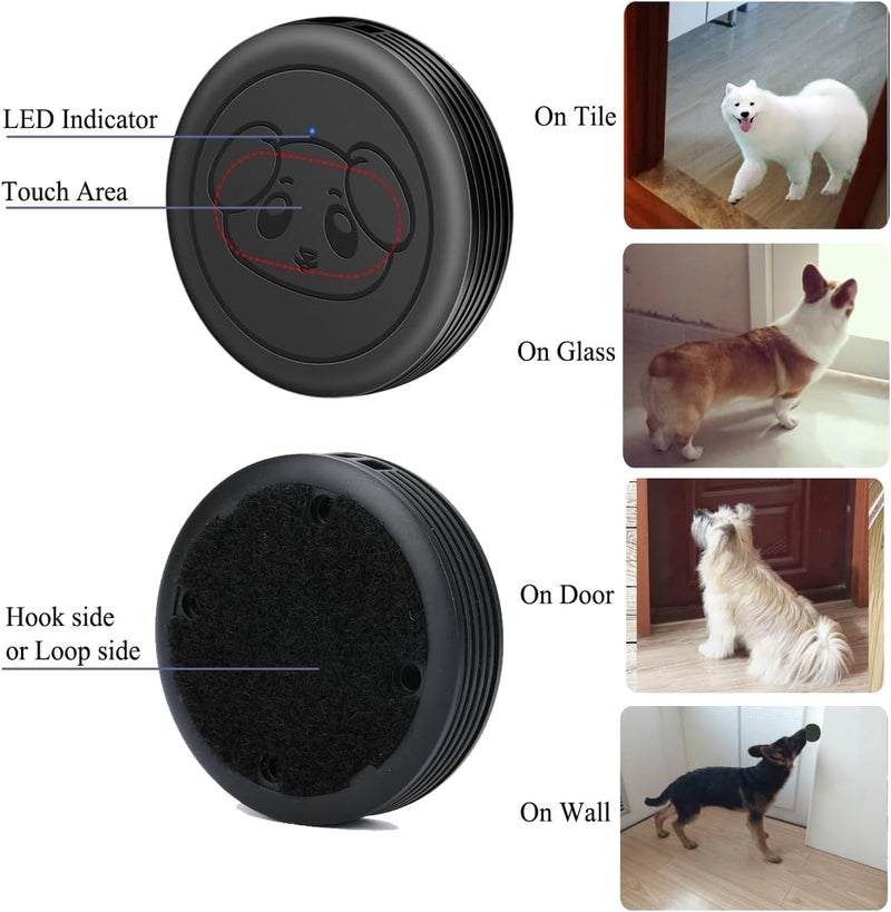 EverNary Add-on Touch Button,Dog Doorbell Touch Buttons 1PCS Waterproof Dog Bell Doggy Doorbell Transmitters for Potty Training,Receiver Not Included - Image 2