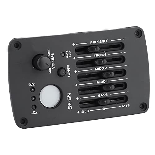 Dilwe Acoustic Guitar 5-Band EQ Equalizer with Pickup Tuner, for Acoustic Guitar, Ukulele, Bass and Other Musical Instruments - Image 5
