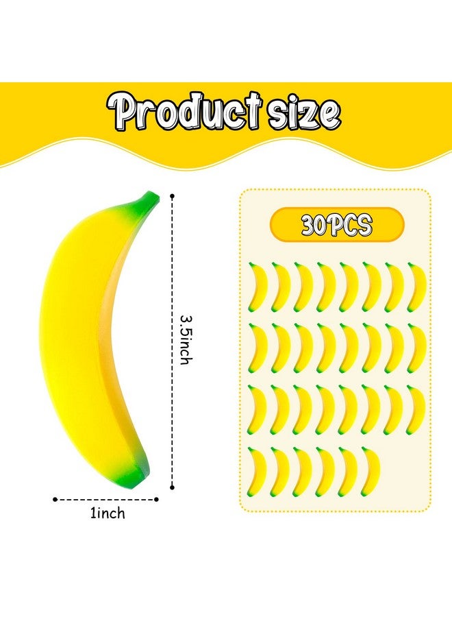 LovesTown 30Pcs Banana Stress Toys Stretchy Banana Fidget Toys Mini Squishies Banana Toys For Stress Relief Kids Adults Party Favors - Image 2