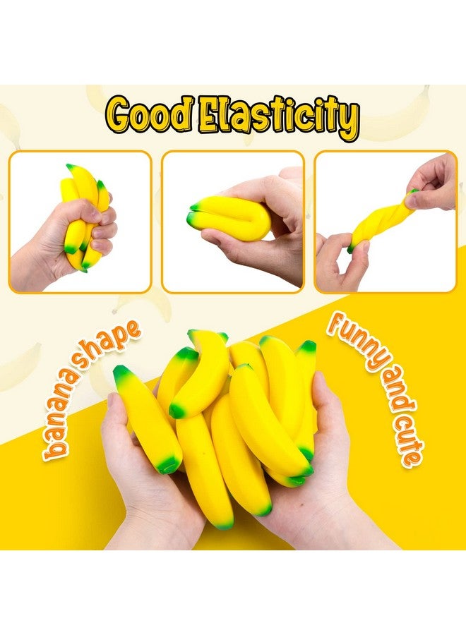 LovesTown 30Pcs Banana Stress Toys Stretchy Banana Fidget Toys Mini Squishies Banana Toys For Stress Relief Kids Adults Party Favors - Image 3