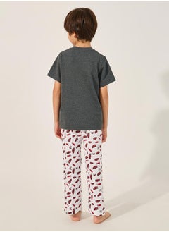 Styli Graphic Print T-Shirt and Pyjama Set  - Image 5