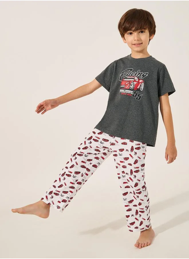 Styli Styli Graphic Print T-shirt and Pyjama Set