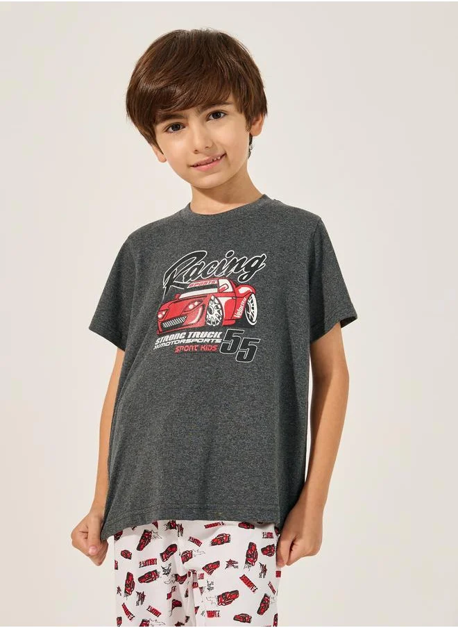 Styli Styli Graphic Print T-shirt and Pyjama Set