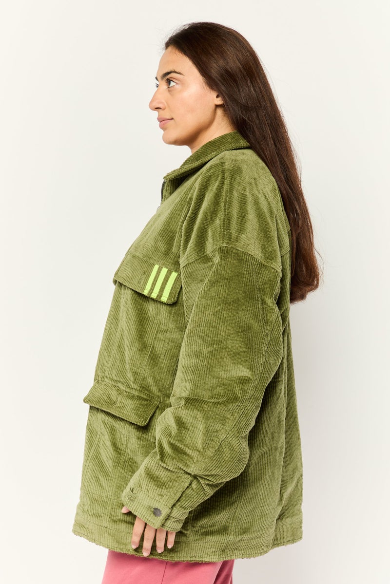 adidas Originals Adidas Originals x Ivy Park Women Sportswear Fit Long Sleeve Outdoor Jacket, Olive  - Image 3